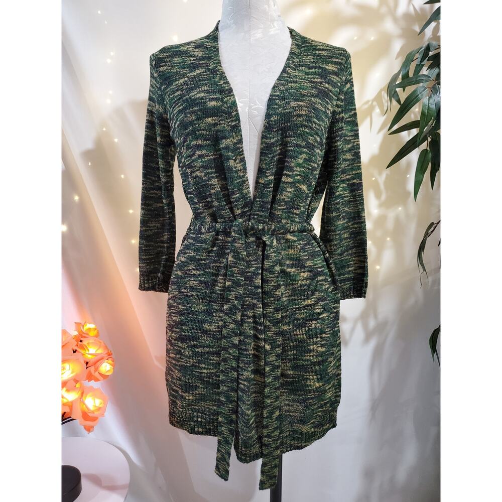 The Limited Outback Red Camo Spacedye Light Knit Cardigan Sweater Womens Size S